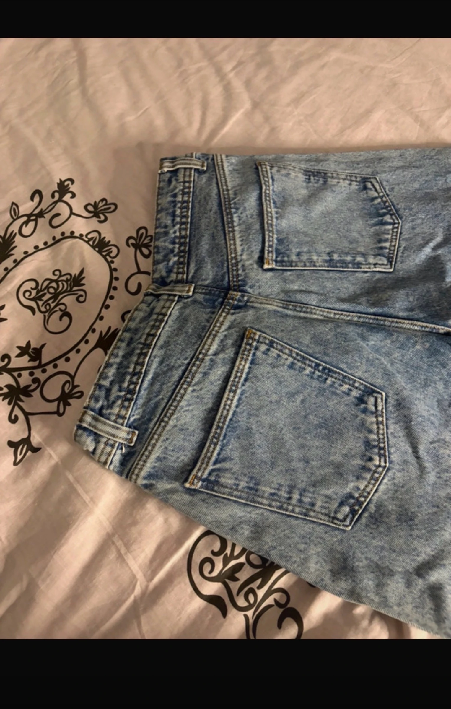 Jeans de pierna ancha azul claro desgastado – photo 4